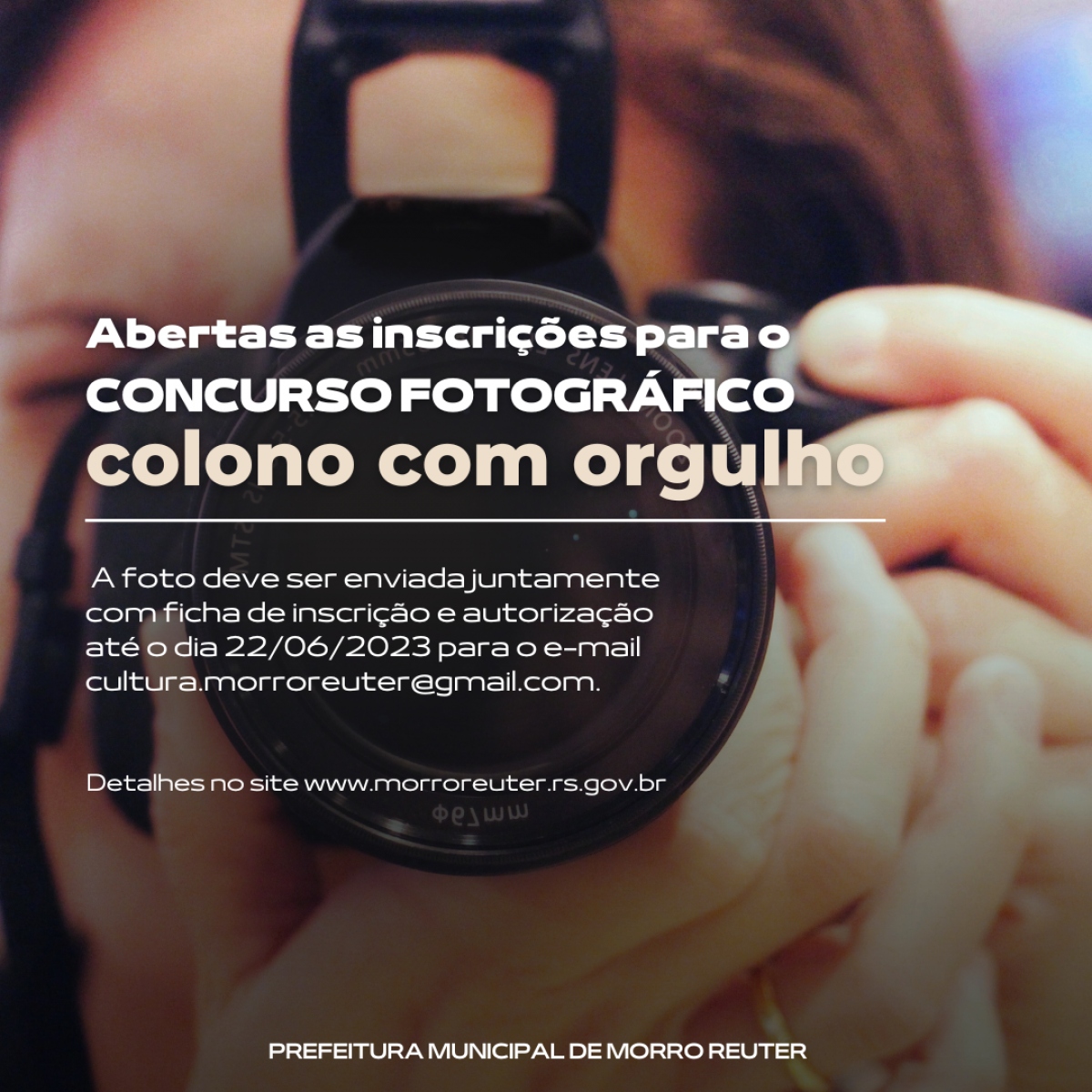 Inscrições pelo e-mail cultura.morroreuter@gmail.com