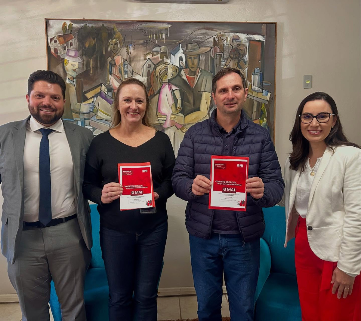 Prefeito e vice recebem convite para lançamento do BNI Rota Romântica