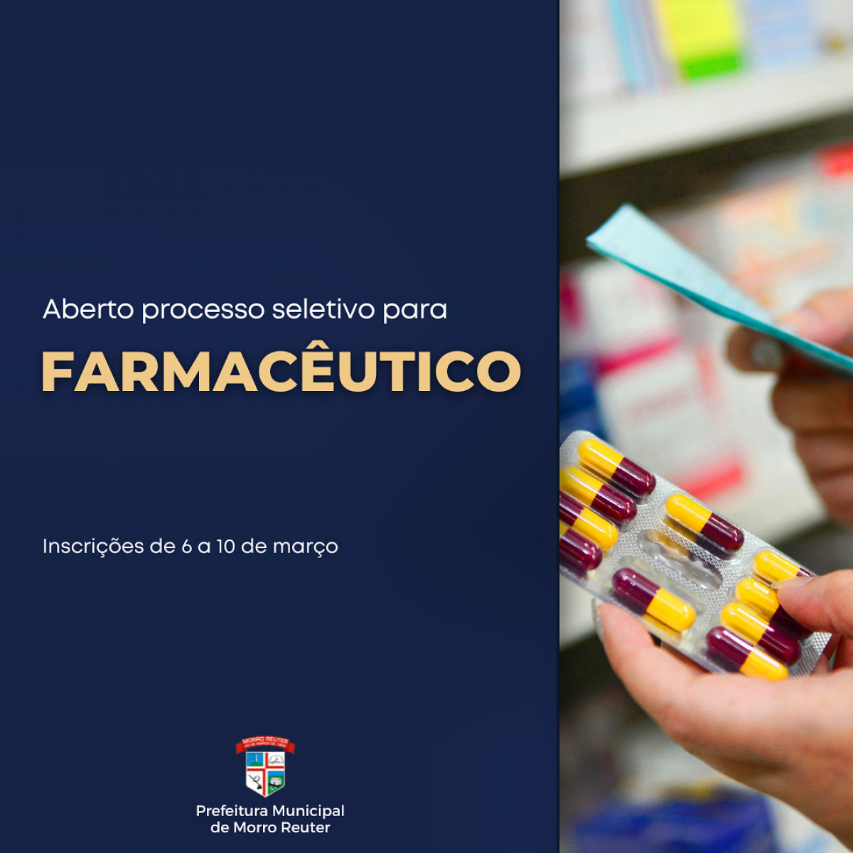 Processo seletivo para farmacêutico em Morro Reuter